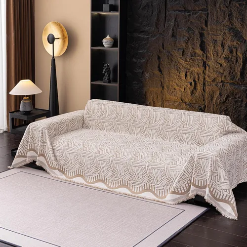 Miniatura 91 de ROOMLIFE Manta Funda Azteca Bohemia para Sofá, Decoración del Hogar Estilo Granja, Fundas de Sofá para Loveseat, Sofás de 2/3 Cojines, Apta