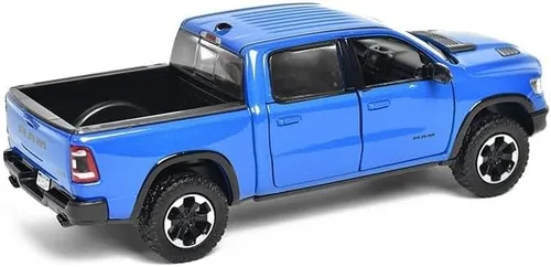 Miniatura 4 de 2019 RAM Rebel 1500 Crew Cab Pickup Truck Blue Metallic American Classics Series 1/24-1/27 Modelo de coche fundido a troquel por Motormax