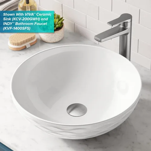 Miniatura 2 de Kraus Tapón de drenaje desplegable para lavabo de baño sin desbordamiento en acero inoxidable sin manchas, PU-10SFS