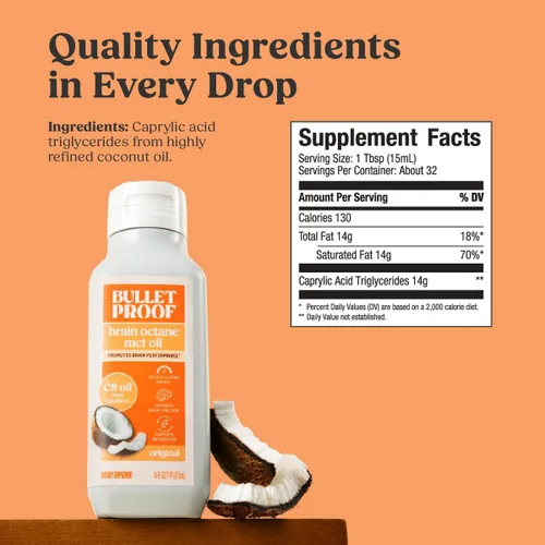 Miniatura 5 de Bulletproof Brain Octane Suplemento a base de aceite para el cerebro - 16 oz (paquete de 2)