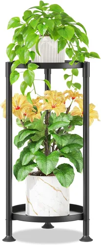 Miniatura 29 de iDavosic.ly Soporte grande para plantas de 6 niveles para interiores, 10 pulgadas de ancho de metal de esquina alta para múltiples plantas, estante
