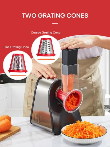 Miniatura 3 de Rallador eléctrico de queso, triturador de queso para uso en la cocina del hogar, con control de un solo toque, trituradora eléctrica ideal