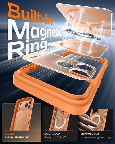 Miniatura 381 de TOCOL Funda para iPhone 11, compatible con Magsafe, protección completa de cámara, imanes integrados, protección contra caídas, funda translúcida