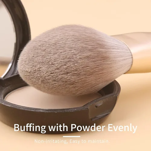 Miniatura 4 de ENZO KEN Juego de brochas de maquillaje de cabello natural profesional, juego de brochas de maquillaje de pelo de zorro con estuche, juego