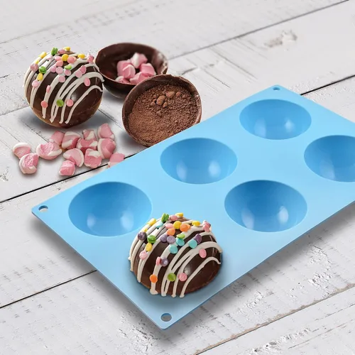 Miniatura 2 de R&M Molde semiesfera de silicona 3.5" - Bombas de chocolate caliente y molde para hacer dulces