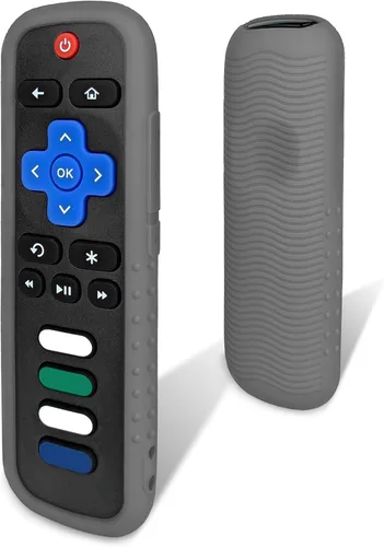 Funda protectora para control remoto Roku, material de silicona respetuoso con el medio ambiente, a prueba de caídas, a prueba de polvo, lavable,