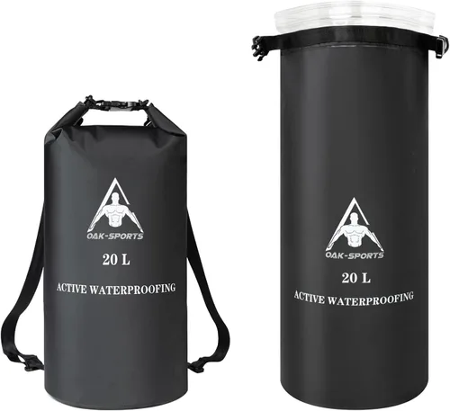 Miniatura 16 de Oak-Sports Dry Bag Mochila impermeable de 5L/10L/20L, bolsa de playa ligera con doble cierre de cremallera para natación, kayak, senderismo