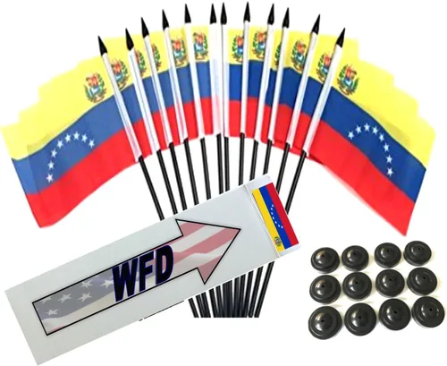 Miniatura 105 de Paquete de 12 banderas de escritorio de oficina en miniatura de poliéster Afganistán de 4 x 6 pulgadas y pequeñas banderas de mesa, 1 docena de mini