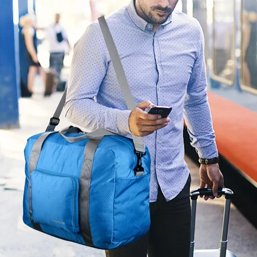 Miniatura 7 de F.FETIVIN Bolsa de viaje para artículos personales de 18 x 14 x 8 pulgadas para Spirit Airlines, bolsa de lona ligera impermeable para gimnasio