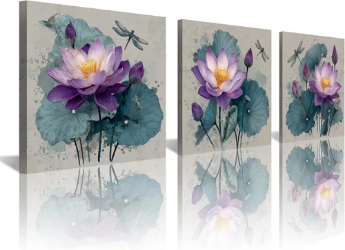 Miniatura 36 de Arte de Pared de Acuarela de Estilo Asiático Tradicional Chino Pájaro en Rama de Flor de Cerezo Roja Decoración Paisaje Floral Oriental Pintura