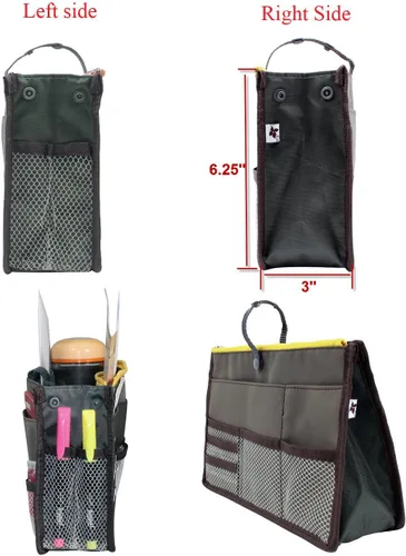 Miniatura 5 de Dahlia Organizador de bolso patentado para mujer, versión 2, gris ordenado