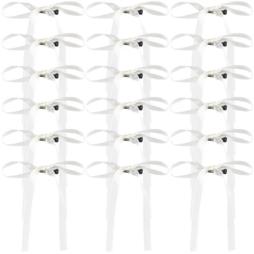 Miniatura 9 de HINZIC 18 pinzas para el cabello con lazo azul de 4.3 pulgadas, cintas largas para Halloween, rave, Navidad, boda, graduación, pasadores de pelo