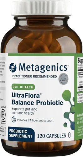 Miniatura 10 de Metagenics UltraFlora Balance Probiotic - Suplemento diario de salud intestinal estable para apoyo digestivo e inmunológico* - Sin OMG y sin gluten