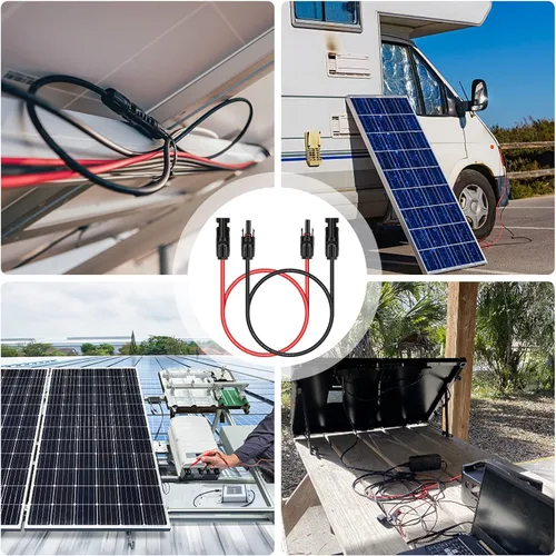Miniatura 8 de iGreely - Cable de extensión solar de 10 pies y 10 AWG con conector macho y hembra de panel solar, adaptador de panel solar