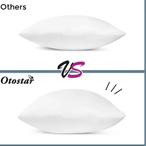 Miniatura 3 de OTOSTAR Juego de 2 rellenos de almohada de 16 x 16 pulgadas, forma cuadrada para sofá, cama, rellenos de almohadas decorativas para interiores 2