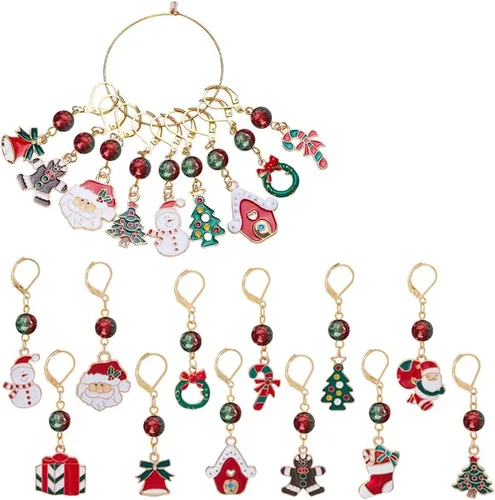 Miniatura 11 de SUNNYCLUE 1 Caja 30Pcs Marcadores de Puntada para Tejer y Ganchillo, Adornos de Flor de Margarita, Perlas de Perla, Tirador de Cremallera, Clip 30
