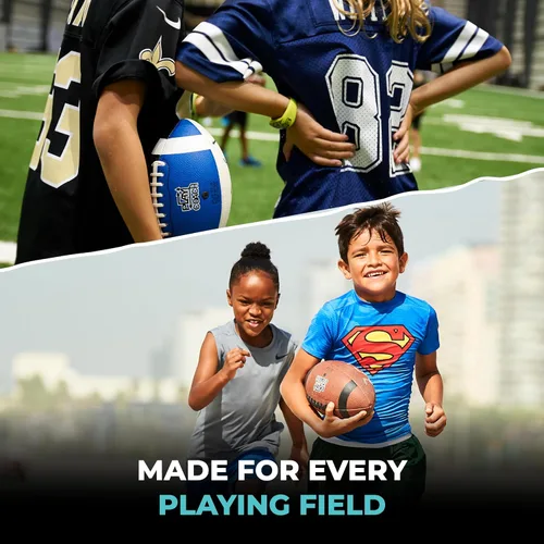 Miniatura 7 de PlayCoach Fútbol Juvenil en Tallas Junior y Peewee con 10 Rutas Básicas de Pase para Niños de 6 a 12 años - Aprobado por Drew Brees, Fútbol de Cuero