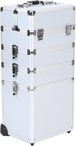 Miniatura 7 de Estuche de maquillaje 4 en 1, estuche de maquillaje rodante, estuche de maquillaje rodante, organizador de viaje de maquillaje, organizador de viaje