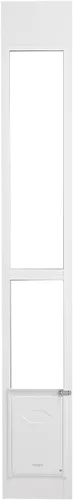Miniatura 10 de VEVOR Puerta para perro para puerta corrediza de vidrio, 75 7/8 "-80 11/16 pulgadas de altura ajustable para puertas correderas, marco de aluminio