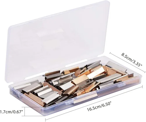 Miniatura 8 de PH PandaHall 72 piezas de 3 colores con hebilla de cinturón, puntas de cinta engarzadas para cinturón de cincha, reparación de clips de cinturón