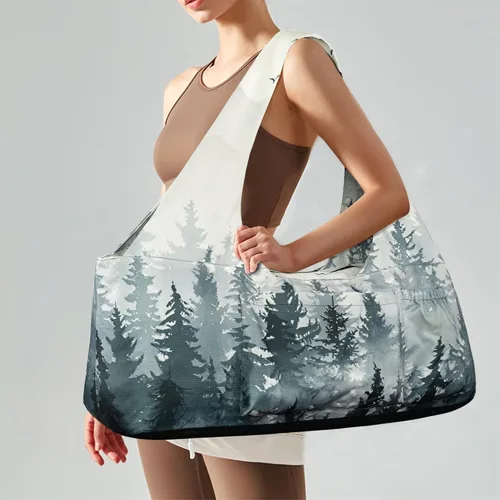 Miniatura 4 de Bolsa para esterilla de yoga – Bolsa de yoga grande con correa para esterilla de yoga, cremallera y bolsillos, bolsas de yoga y transportadores que