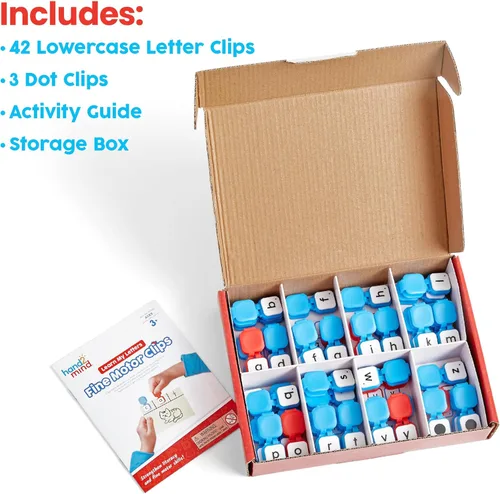Miniatura 2 de hand2mind Learn My Letters - Clips de motricidad fina, actividades de pinzas para la ropa para niños, práctica de letras para preescolares, juguetes