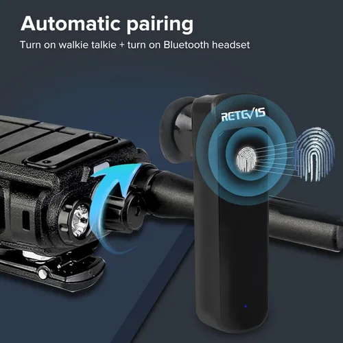 Miniatura 3 de Retevis RB37 Walkie Talkies Bluetooth con cargador de 6 vías, radio inalámbrica de dos vías con auricular, linterna, 2000 mAh para 21 horas, tipo C