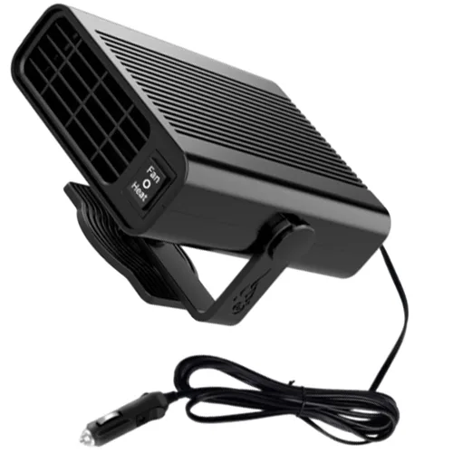 2 en 1 Calentador de coche eléctrico Ventilador 12V 120W Calentador de coche Parabrisas Descongelación Wibndow Desempañamiento portátil verano