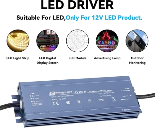 Miniatura 6 de Módulo LED DC12V blanco 6500K inyección 5 LED módulo 1,2 W con fuente de alimentación