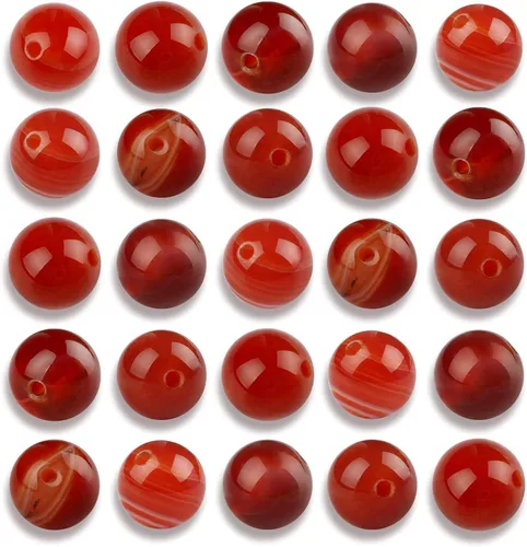 Miniatura 20 de 100 cuentas de jade birmano liso natural de 0.236 pulgadas (0.236 in), cuentas redondas sueltas de piedras preciosas para fabricación de joyas