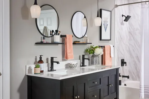 Miniatura 8 de Moen Genta BH3886BL - Toallero de mano moderno de 6.8 pulgadas de longitud para baño o cocina, color negro mate (paquete de 2)