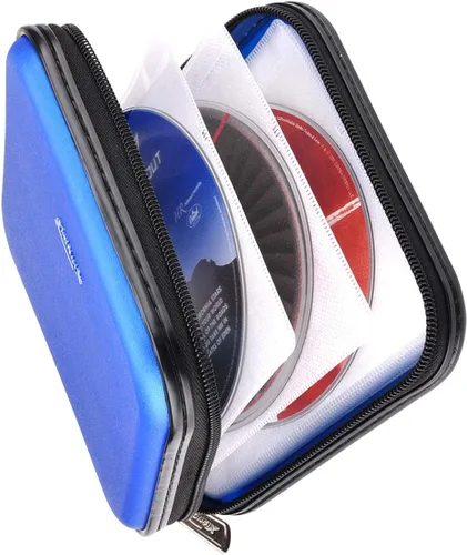 Miniatura 17 de Cartera de CD DVD, Capacidad de 32 Unidades, Resistente, Funda para Discos de DVD/CD para Coche, Disco de Almacenamiento Portátil para DVD/VCD