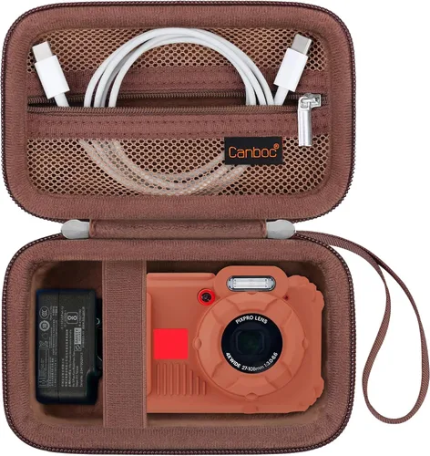 Miniatura 13 de Canboc Funda de transporte para cámara digital Kodak PIXPRO WPZ2, resistente e impermeable, bolsa de fotografía subacuática, bolsillo de malla