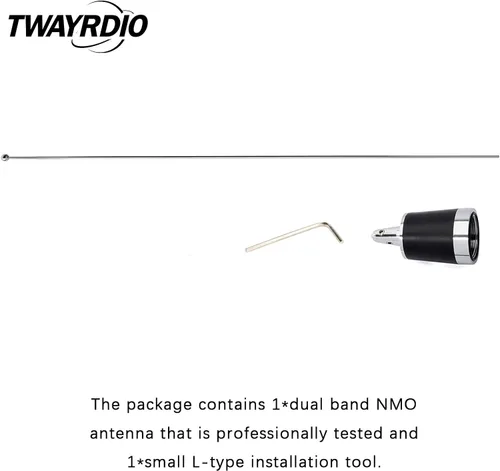 Miniatura 6 de TWAYRDIO Antena NMO de Doble Banda, Antena Bidireccional de 144MHz VHF y 430MHz UHF para Radios Móviles Motorola Kenwood Icom Vertex Blackbox HYT