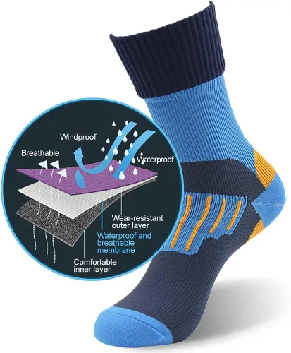 Miniatura 3 de RANDY SUN - Calcetines 100% impermeables, unisex, para practicar senderismo, caminar, correr, esquiar, etc