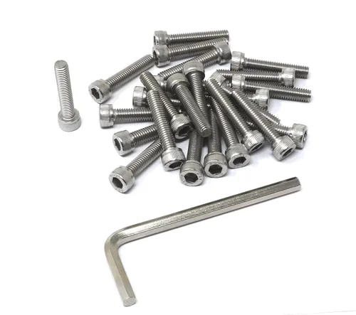 Miniatura 86 de iexcell 25 piezas M4 x 60/65/70/75/3.150 in paso de rosca 0.028 in acero inoxidable 304 cabeza hexagonal Tornillos Tornillos surtido Kit