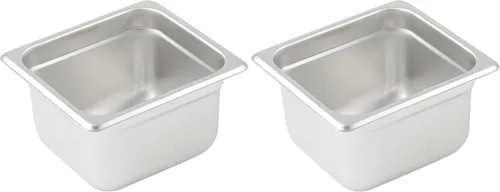 Miniatura 6 de Winco Bandeja de vapor antiatascos, 1/6 x 2 1/2 pulgadas, peso estándar, acero inoxidable