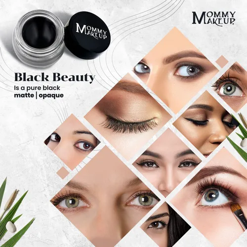 Miniatura 3 de Mommy Makeup Delineador de ojos de gel impermeable con micropigmentos, a prueba de manchas, de larga duración, delineador de ojos en crema altamente