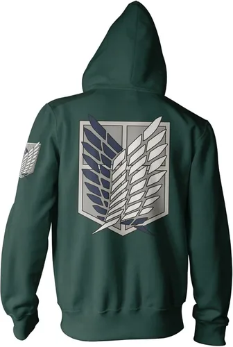 Miniatura 3 de Ripple Junction Attack on Titan - Sudadera con capucha unisex para adultos, estilo militar, con cremallera completa