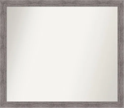 Miniatura 267 de Amanti Art Espejo de baño gris para sobre el fregadero, 31 x 48 pulgadas, espejo de tocador rectangular estrecho de color gris, marco de madera