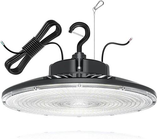 Miniatura 14 de Paquete de 3 luces LED UFO de 240 W, 36000 lm, 1000 W, HID/HPS UL/DLC, 0-10 V regulable, cable de 6 pies, 5000 K, impermeable IP65, accesorio