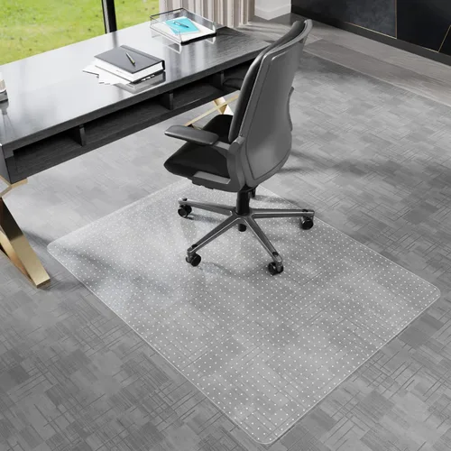 Miniatura 9 de Tapete para silla de escritorio para suelos duros, 48 x 30 pulgadas, protector transparente de oficina para madera dura, tapete de plástico de fácil
