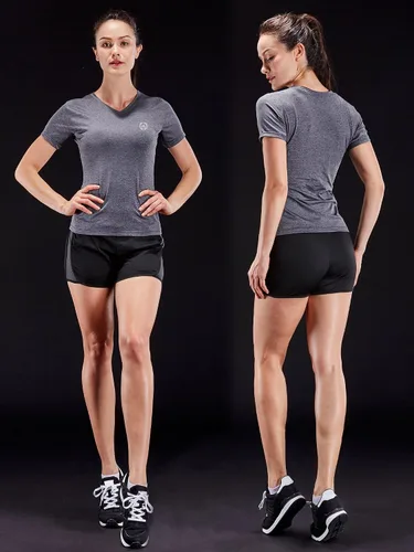 Miniatura 5 de NELEUS Paquete de 3 camisetas deportivas de compresión para mujer