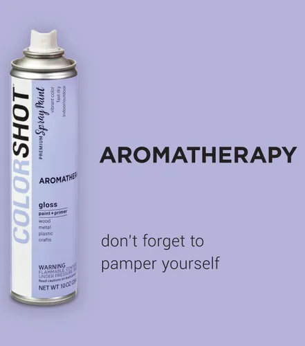 Miniatura 2 de COLORSHOT Pintura en aerosol brillante, aromaterapia (lavanda) 10 onzas, paquete de 4, pintura acrílica de secado rápido, uso en interiores