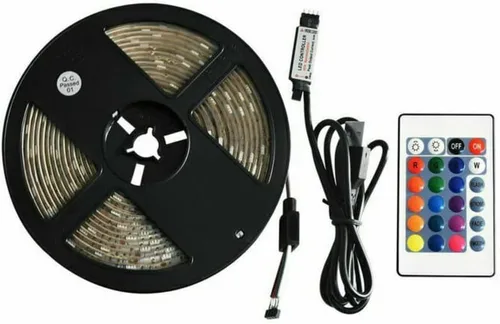 asky Tira de luz LED DC de 5 V, luces USB que cambian de color, retroiluminación de TV RGB + control remoto (1.6 ft)