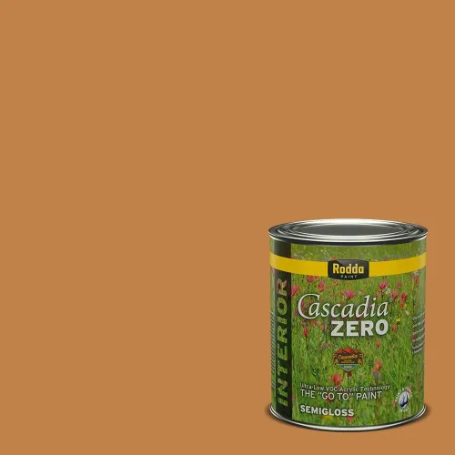 Miniatura 218 de Rodda Paint CASCADIA ZERO - Pintura plana e imprimación para interiores en uno, cuarto de galón, crema de ballet