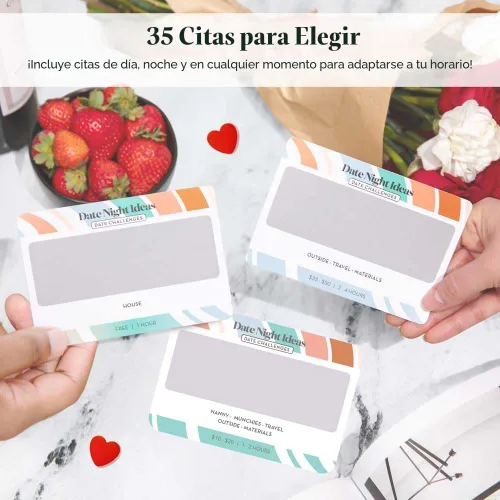 35 ideas para raspar una cita nocturna, regalos para parejas para él, ella, novia, novio, esposa o marido, juego de cartas de aniversario para