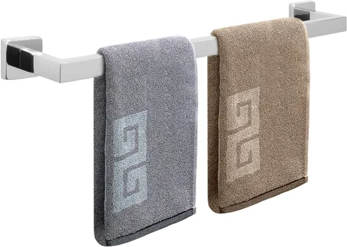 Miniatura 19 de NearMoon - Barra de toallas, accesorios de baño de acero inoxidable premium cuadrado de espesor para toalla de ducha para baño, soporte de toalla
