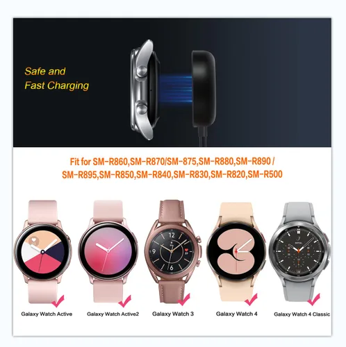 Miniatura 2 de 1 Pack Compatible con Cargador de Samsung Watch, Cable de Carga para Galaxy Watch 7/6/5/4 Dock USB de Reemplazo para Samsung Galaxy Watch 7/6/6