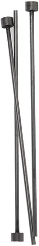 Miniatura 6 de Auniwaig 0.059 in de diámetro punta redonda de acero recto eyector Pin Punch 3.937 in largo gris plateado 20pcs